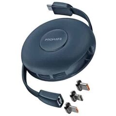 PROMATE Quiver Πτυσσόμενο μαγνητικό καλώδιο USB-C σε USB-C / Lightning / microUSB / 1m ID
