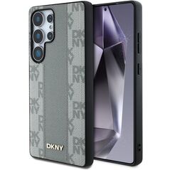 Θήκη DKNY Δερμάτινο Καρό Σχέδιο MagSafe για Samsung Galaxy S25 Ultra taupe