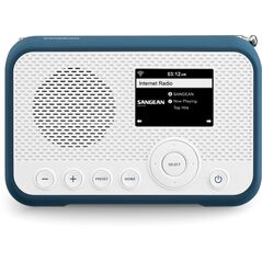 Radio Sangean Sangean WFR-39 Internet Taschenradio Internet, DAB, UKW Internetradio, UKW, WLAN Spotify, Weckfunktion, wiederaufladbar Weiß, Blau (A500466)