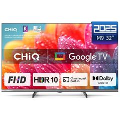 Τηλεόραση CHiQ L32FM9E 32", FHD, LED, μεταλλική χωρίς πλαίσιο, Smart, Google TV, HDR, Chromecast