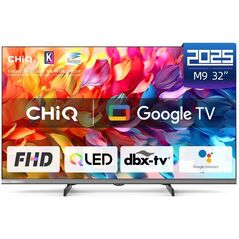 Τηλεόραση CHiQ L32QM9G 32", FHD, QLED, μεταλλική χωρίς πλαίσιο, έξυπνη, Google TV, Dolby Audio, HDR, Chromecast