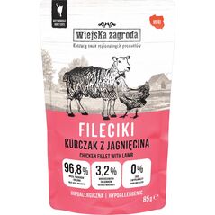 Karma mokra dla kota Fileciki Kurczak z jagnięciną (dorosły) 85g