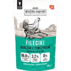 Karma mokra dla kota Fileciki Kurczak z tuńczykiem (dorosły) 85g