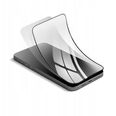Εύκαμπτο 5D - υβριδικό γυαλί για Samsung Galaxy S25 Ultra μαύρο (Hot Bending) - λειτουργικός αναγνώστης