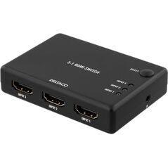 Deltaco Διακόπτης DELTACO 3in-1out, 60Hz, 7.1 ήχος, Ultra HD, μαύρο / HDMI-7042