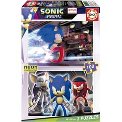 Educa 2x100 Sonic Prime Neon