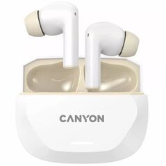 Ακουστικά CANYON HEXAGON 7 TWS ANC+ENC Ασύρματη Φόρτιση Λευκό Μπεζ