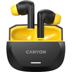 CANYON headset HEXAGON 7 TWS ANC+ENC Wireless Charge Black Yellow