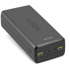 Τράπεζα ισχύος SBS TTBB30000PD20K Λιθίου-πολυμερούς (LiPo) 30000 mAh Μαύρο