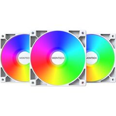 Montech GF120 PWM ARGB ανεμιστήρας, σετ 3 τεμαχίων - 120mm, λευκό