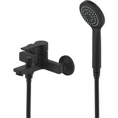 Μπαταρία μπάνιου, AQUALINE SMART BLACK, με σύστημα ντους