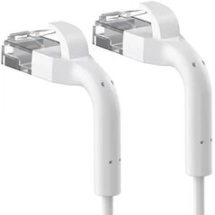 ExtraLink Κατ.6A U/Ftp 0.5M 1Gbps Λευκό | Patchcord Lan | Χαλκός Καλώδιο Δικτύου Στριμμένο Ζεύγος, Σπασμένη Άκρη