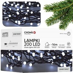 ExtraLink | Λαμπάκια LED | μπάλες 200L ψυχρό λευκό, μήκ. 3 + 16 μ