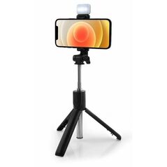 ΡοGer R1S 2σε1 Selfie Stick + Τρίποδο Τηλεσκοπική Βάση με Ασύρματο Χειριστήριο Bluetooth + Φλας