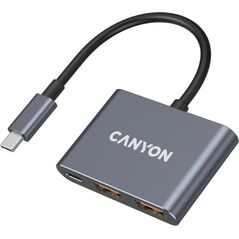 CANYON διανομέας DS-3 3σε1 USB-C Σκούρο Γκρι