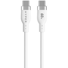 Καλώδιο φόρτισης Hyper 1.5m Silicone USB-C σε USB-C 60W, Λευκό