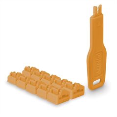 Κλειδαριές θύρας RJ45 LINDY Πορτοκαλί, 10 τεμ + 1 κλειδί