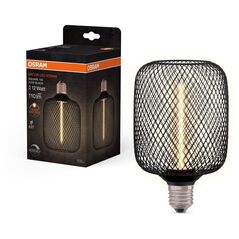 Διακοσμητικός λαμπτήρας LED OSRAM DECO, E27 SQ100BK, 3.5 W, 1800K, 150 lm, NON-DIM, μαύρο χρώμα