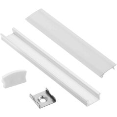 Προφίλ για λωρίδες LED EUROLIGHT AL-C1-W, αλουμίνιο, γωνιακό, λευκό, ανοδιωμένο, 1μ
