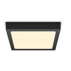 Επιφανειακός πίνακας LED PHILIPS MAGNEOS, 12W, 2700K, 1150lm, μαύρο, 21 x 21 x h2.8 cm
