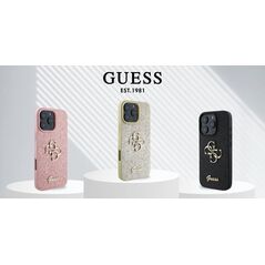 Guess Guess GUHCP16LHG4SGP iPhone 16 Pro 6.3" różowy/pink hardcase Fixed Glitter Big 4G