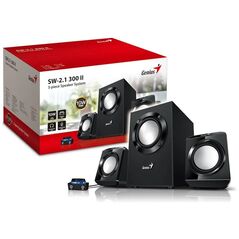 Genius ηχείο SW-2.1 300 ver.II, 2.1, 10W, μαύρο
