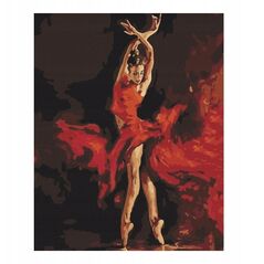 Ζωγραφική με αριθμούς BRUSHME, 40x50 cm, στον χορό, 1 τεμ., σε κουτί