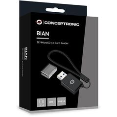 Αναγνώστης καρτών Conceptronic BIAN07B USB 3.2 Gen 1 (3.1 Gen 1) Type-A Μαύρο