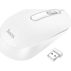 Podkładka Hoco HOCO mysz komputerowa bezprzewodowa 2,4G 1200 dpi GM14 biała