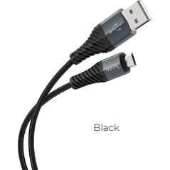 Kabel USB Partner Tele.com HOCO kabel USB - Micro COOL X38 1 metr czarny