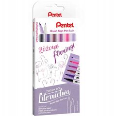 Pisaki pędzelkowe Pentel Brush Sign Pen Twin SESW3