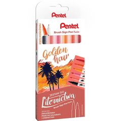 Pisaki pędzelkowe Pentel Brush Sign Pen Twin SESW3