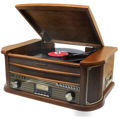 GRAMOFON SOUNDMASTER NR565DAB CD/MP3 KASETA USB BT FM, NAGRYWANIE USB, 2x5W