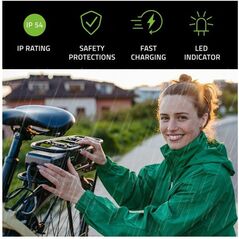 qoltec Ładowarka do roweru skutera elektrycznego XIAOMI 36V | 42V | 2A |8.0*.8.0mm+pin | wodoodporna + kabel zasilający