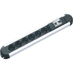 Listwa zasilająca Bachmann Bachmann PRIMO 331.035 - black / silver - 6 port