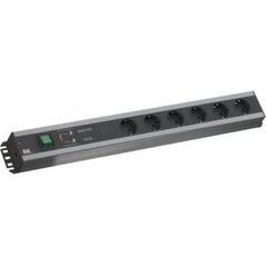 Listwa zasilająca Bachmann Bachmann 90 craftsman strip, 6-way socket strip (black/grey, 2 meters, overvoltage protection)