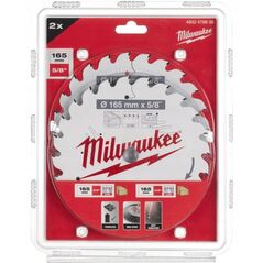 Δίσκος κοπής ξύλου MILWAUKEE MILWAUKEE CSB P W 165x15.87x1.6 24HW, 2 τεμ.