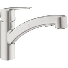 GROHE START μίκτης νεροχύτη, με αποσπώμενο στόμιο, χρώμα supersteel
