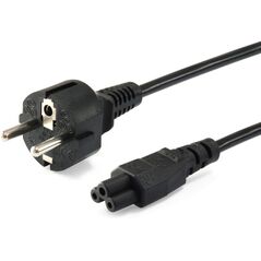 Equip IEC-Stromkabel Schuko -> C5 3m St/Bu schwarz