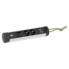 Kabel zasilający Bachmann BACHMANN CYCLE Loop 2xCEE7/3 1xswitch 1xUSB A/C 22W 2.5m CEE7/7