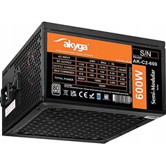 Τροφοδοτικό Akyga Ημι-αρθρωτό τροφοδοτικό ATX AK-C2-600 600W 14110975 5901720139566