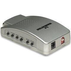 System przekazu sygnału AV Manhattan RCA (Cinch) - RCA (Cinch) D-Sub (VGA) - D-Sub (VGA) srebrny (150095)