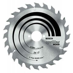 Bosch Tarcza pilarska Optiline Wood 190x20/16mm 24 zęby 2608640612