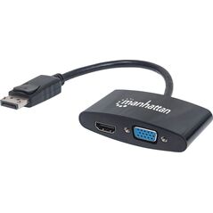 Adapter AV Manhattan DisplayPort - HDMI - D-Sub (VGA) czarny (152587)