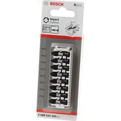 Bosch 8-częściowy zestaw końcówek wkręcających Impact Control PH2,25mm (2608522324)