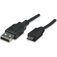 Kabel USB Manhattan USB-A - microUSB 3 m Czarny (325684)