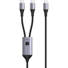 Podwójny Kabel USB-C 100W Techly 2x USB-C do Szybkiego Ładowania PD QC PPS