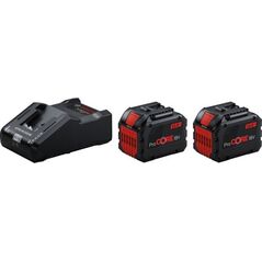 bosch powertools Bosch starter set 18V, 2x ProCORE 18V 12.0Ah + GAL 18V-160 Professional (black, 2x battery + charger, AMPShare Alliance)
