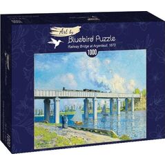 Bluebird Puzzle Puzzle 1000 Widok na most kolejowy w Argenteuil, Claude Monet