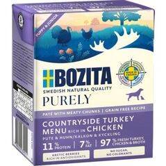 BOZITA Purely indyk z kurczakiem pasztecik z mięsem dla szczeniąt 370g